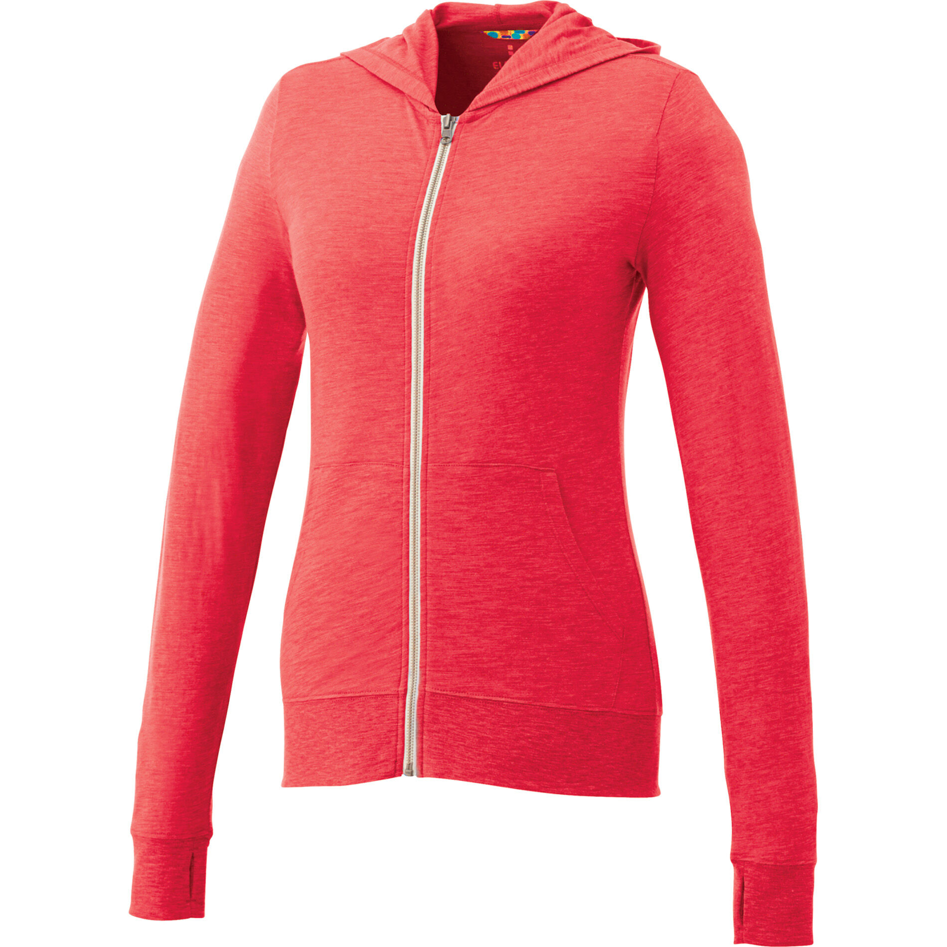 Custom Branded Garner Knit Full Zip Hoody (Female) - Team Red Heather