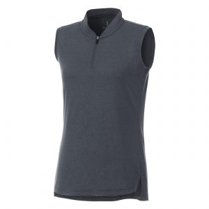 Branded Kinport Sleeveless Polo (Female) Black Smoke Heather