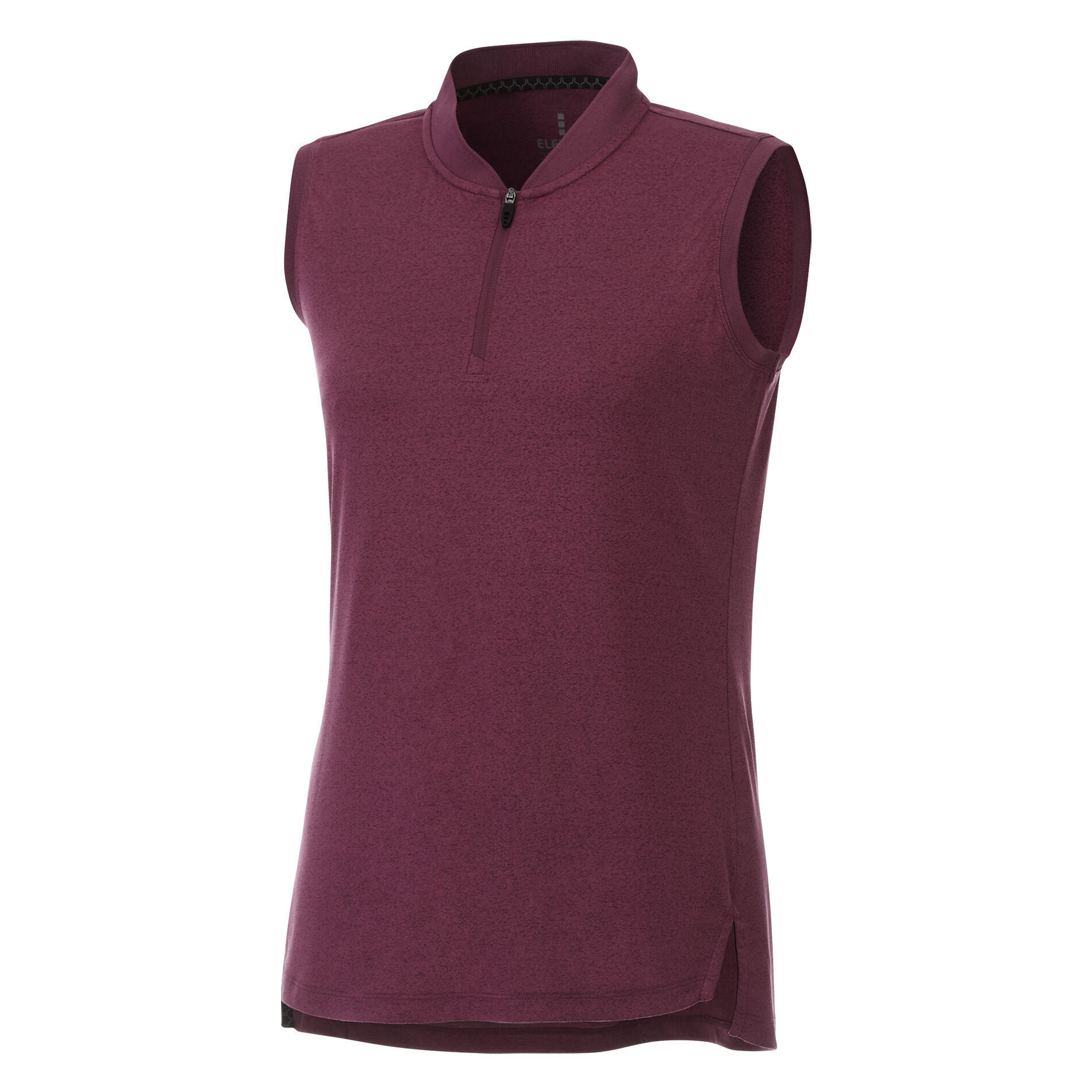 Custom Branded Kinport Sleeveless Polo (Female) - Maroon Heather