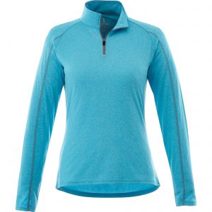 Branded Taza Knit Quarter Zip (Female) Aspen Heather