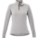 Custom Branded Taza Knit Quarter Zip (Female) - Silver Heather