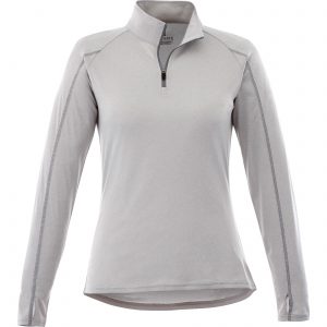 Branded Taza Knit Quarter Zip (Female) Silver Heather