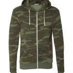 Branded Alternative Rocky Eco-Fleece Full Zip Hooded Sweatshirt Camo