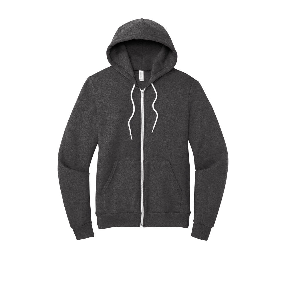 Branded American Apparel Flex Fleece Zip Hoodie Dark Heather Grey