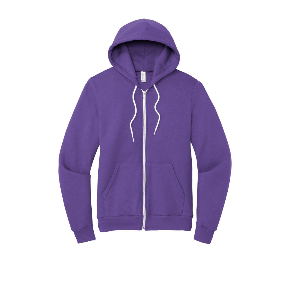 Branded American Apparel Flex Fleece Zip Hoodie Purple