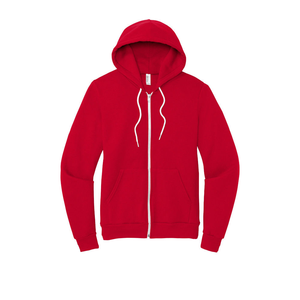 Branded American Apparel Flex Fleece Zip Hoodie Red