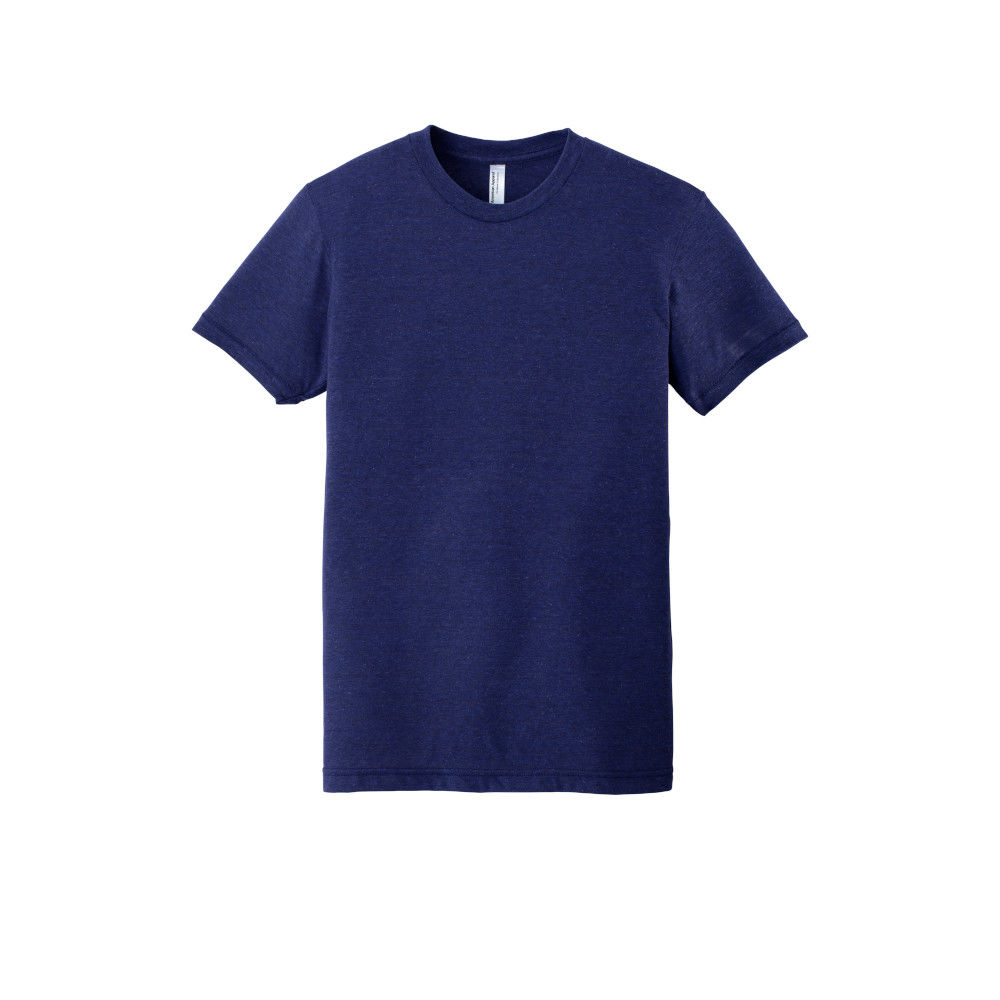 Branded American Apparel Tri-Blend Short Sleeve Track T-Shirt Tri Indigo