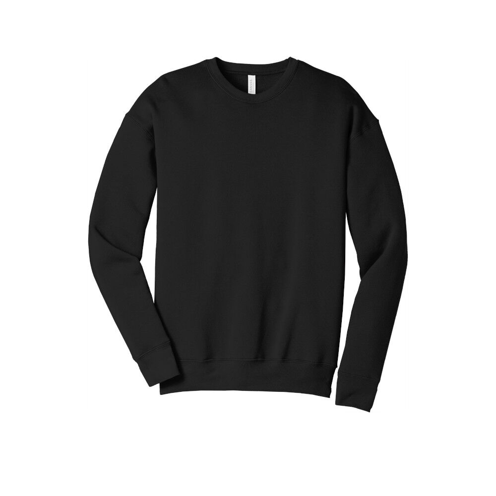 Branded Bella+Canvas Unisex Sponge Fleece Drop Shoulder Sweatshirt Black