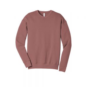 Branded Bella+Canvas Unisex Sponge Fleece Drop Shoulder Sweatshirt Mauve