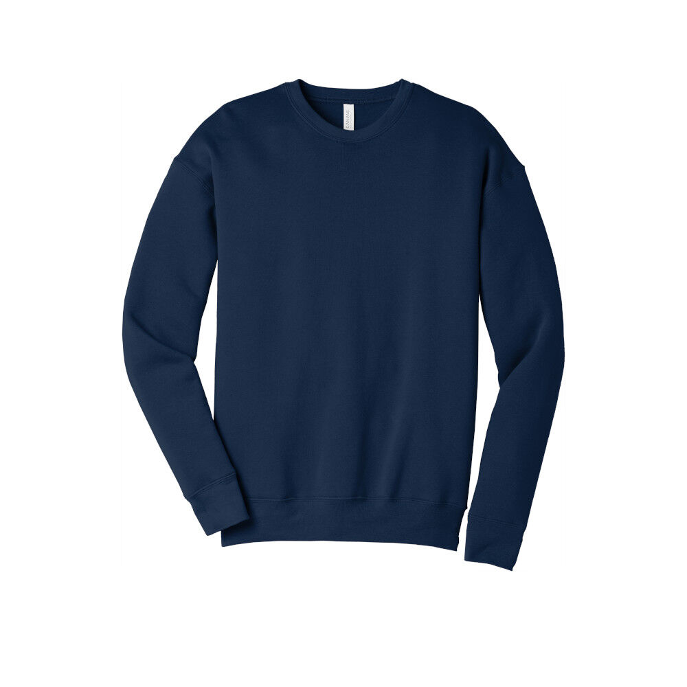 Branded Bella+Canvas Unisex Sponge Fleece Drop Shoulder Sweatshirt Navy