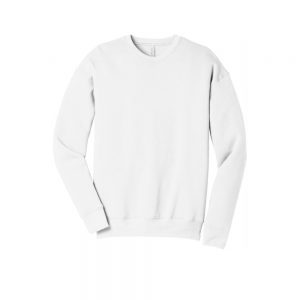Branded Bella+Canvas Unisex Sponge Fleece Drop Shoulder Sweatshirt White