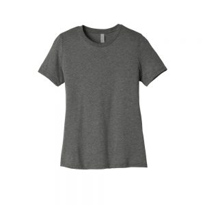 Branded Ladies’ Relaxed Jersey Short-Sleeve T-Shirt Dark Grey Heather