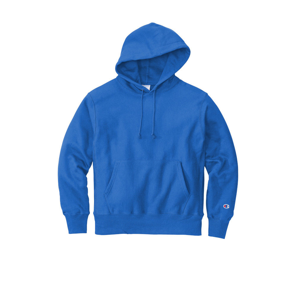 Branded Champion Reverse Weave Hooded Sweatshirt Athletic Royal