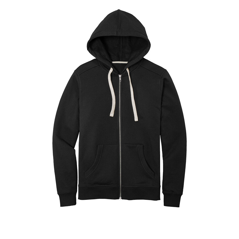 Branded District Re-Fleece Full-Zip Hoodie Black