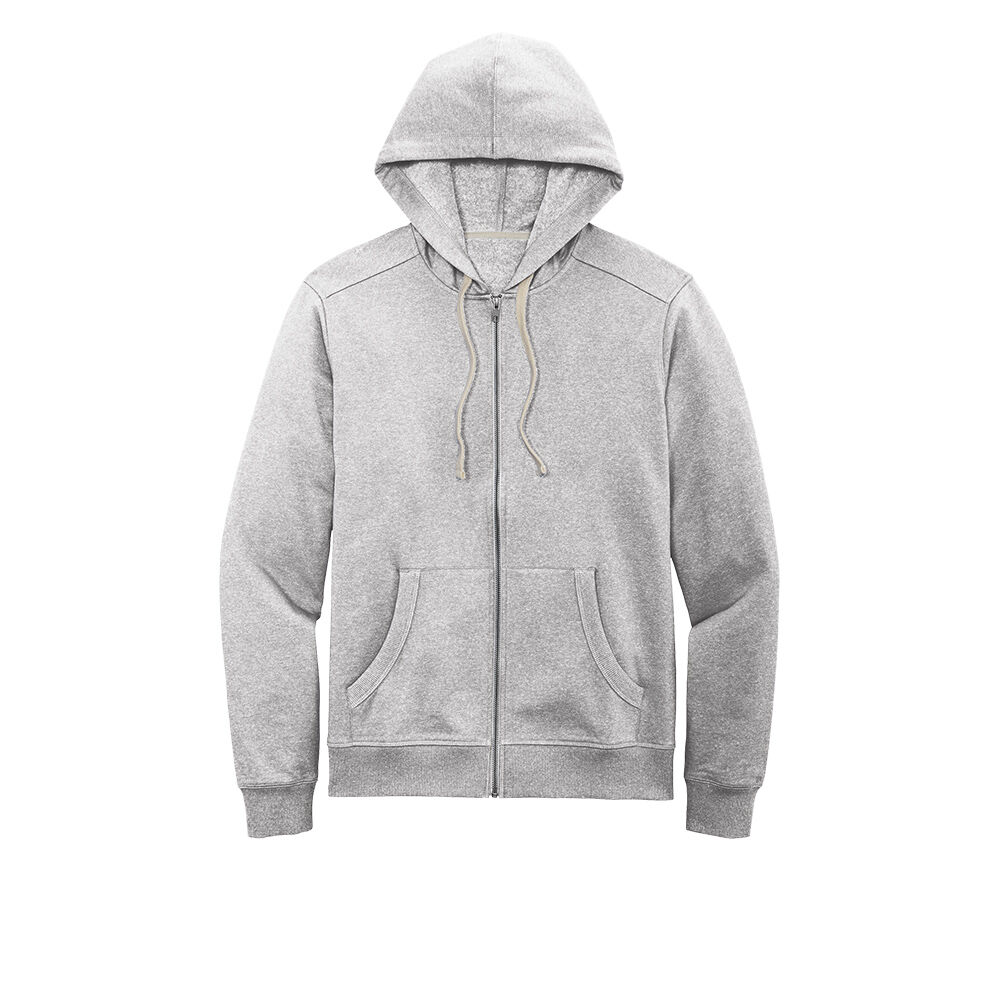 Branded District Re-Fleece Full-Zip Hoodie Light Heather Grey