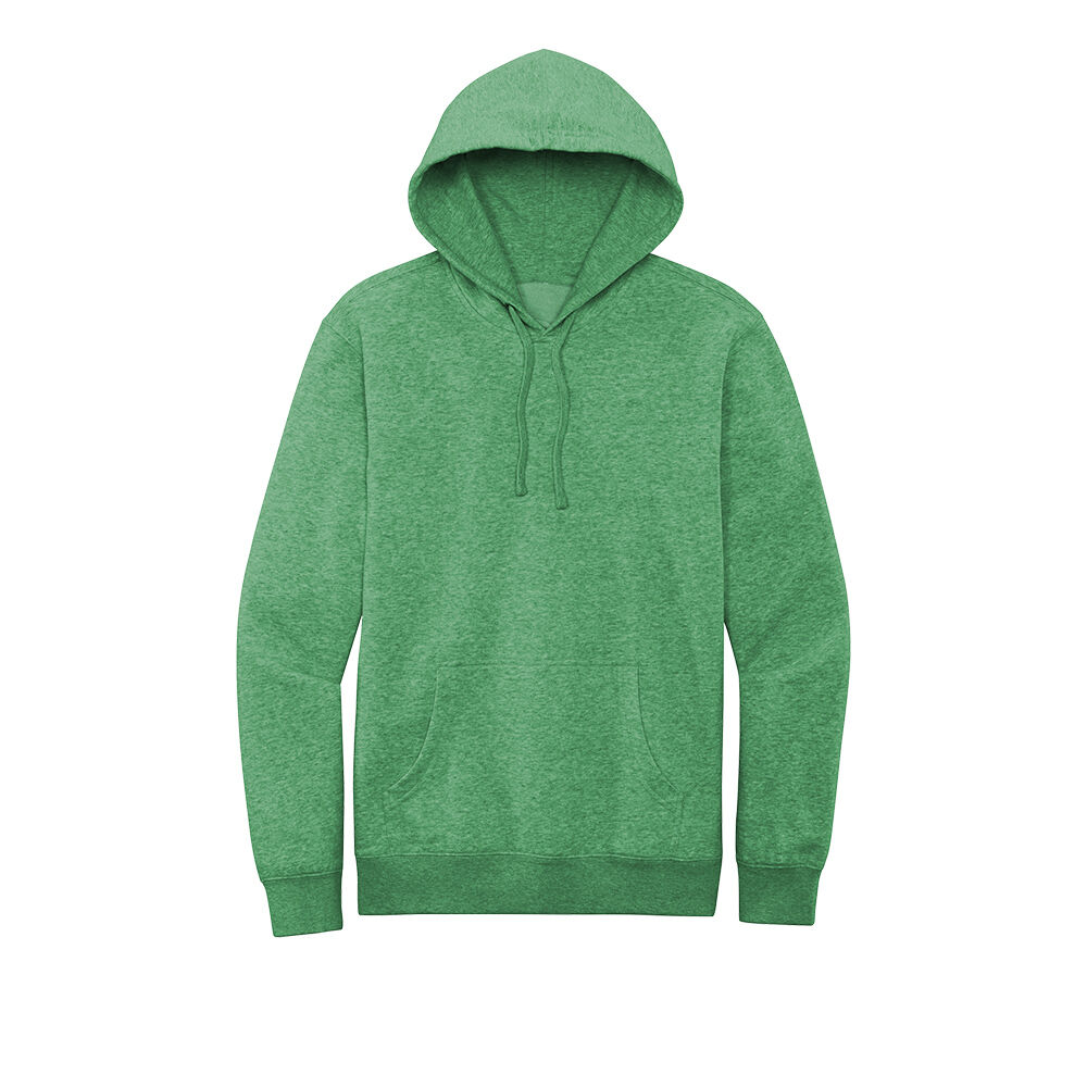 Custom Branded District Hoodies - Heathered Kelly Green