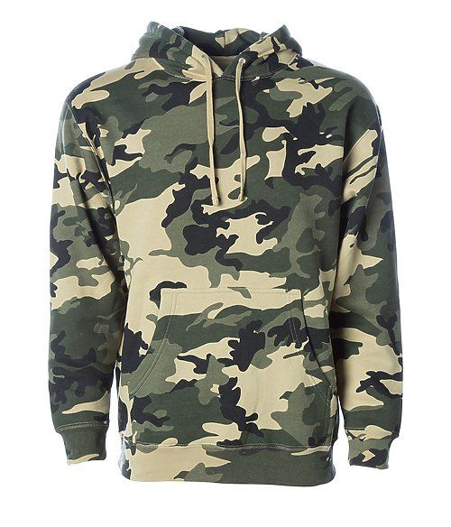 Custom Branded Independent Trading Co Hoodies - Army Camouflage