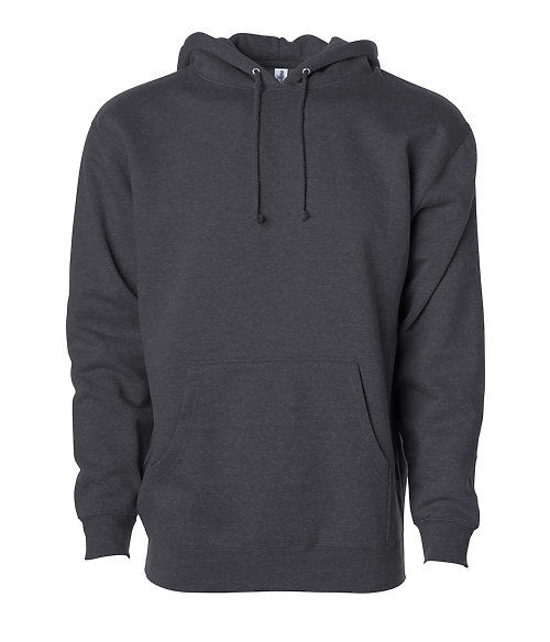 Branded Independent Trading Co. Heavyweight Hooded Sweatshirt Charcoal Heather