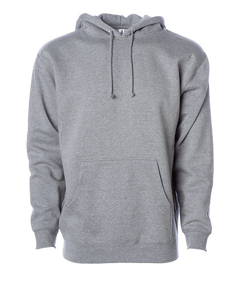 Branded Independent Trading Co. Heavyweight Hooded Sweatshirt Gunmetal Heather