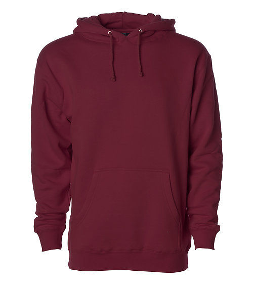 Branded Independent Trading Co. Heavyweight Hooded Sweatshirt Maroon