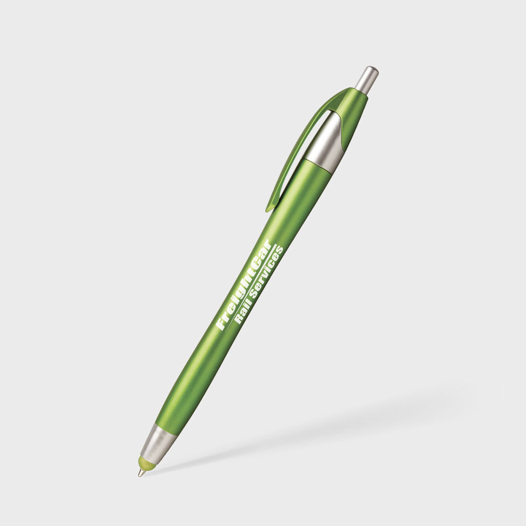 Branded Javalina® Spring Stylus Pen Green