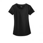 Branded New Era Ladies Series Performance Scoop Tee Black Solid