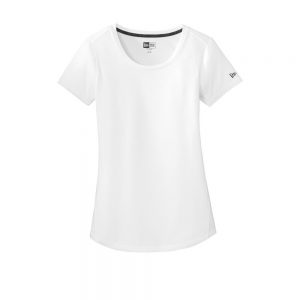 Branded New Era Ladies Series Performance Scoop Tee White Solid