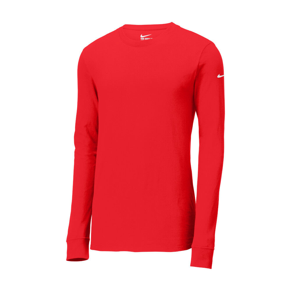 Branded Nike Core Cotton Long Sleeve Tee University Red