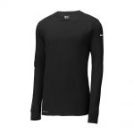 Branded Nike Dri-FIT Cotton/Poly Long Sleeve Tee Black