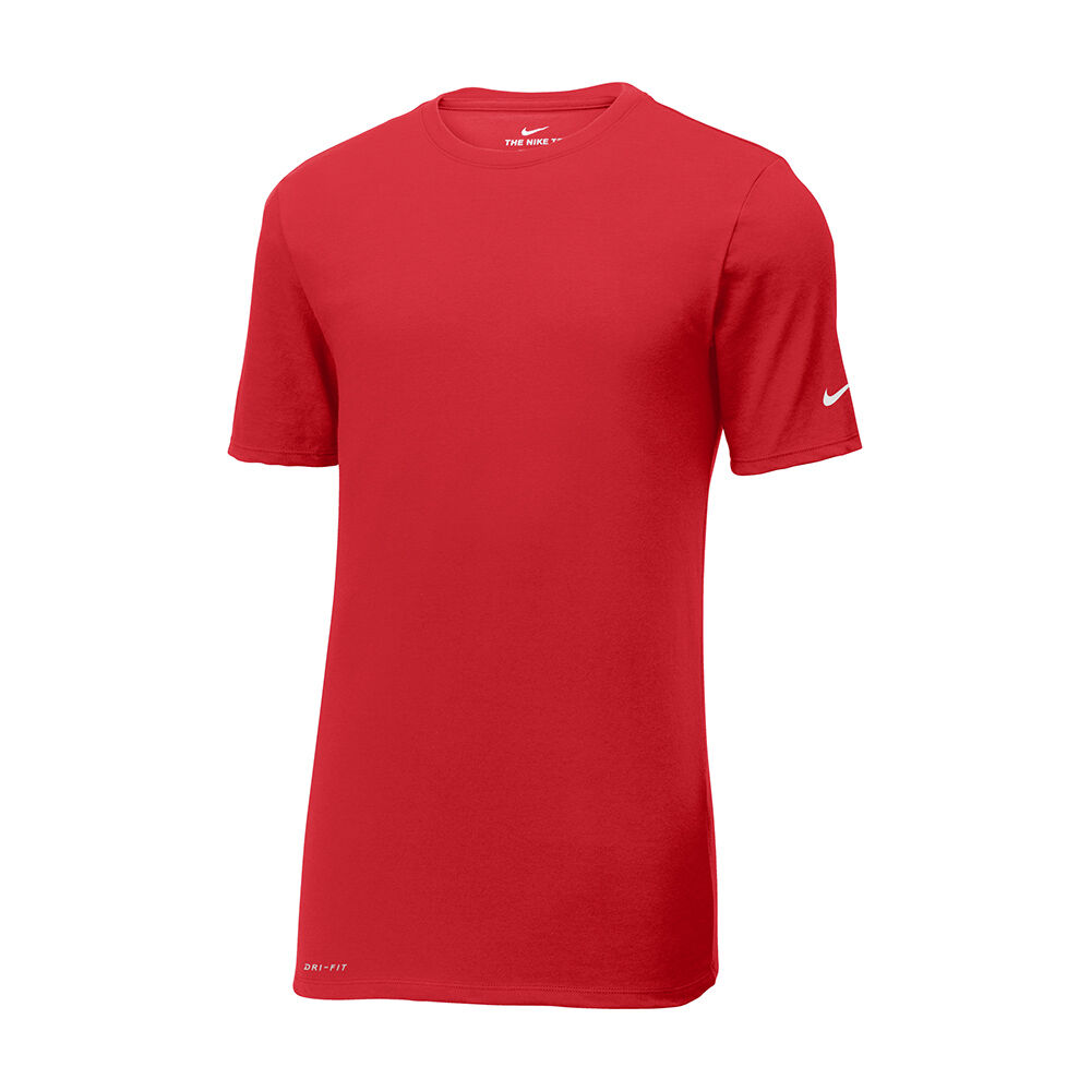 Branded Nike Dri-FIT Cotton/Poly Tee Gym Red