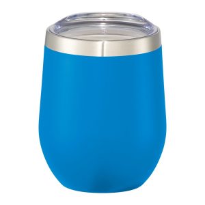 Branded Corzo Copper Vacuum Insulated Cup 12oz Process Blue