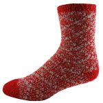 Custom Branded Fashion Fuzzy Feet - Gray/Red Pattern