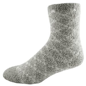 Branded Fashion Fuzzy Feet Gray/White Pattern