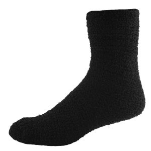 Branded Fashion Fuzzy Feet Solid Black