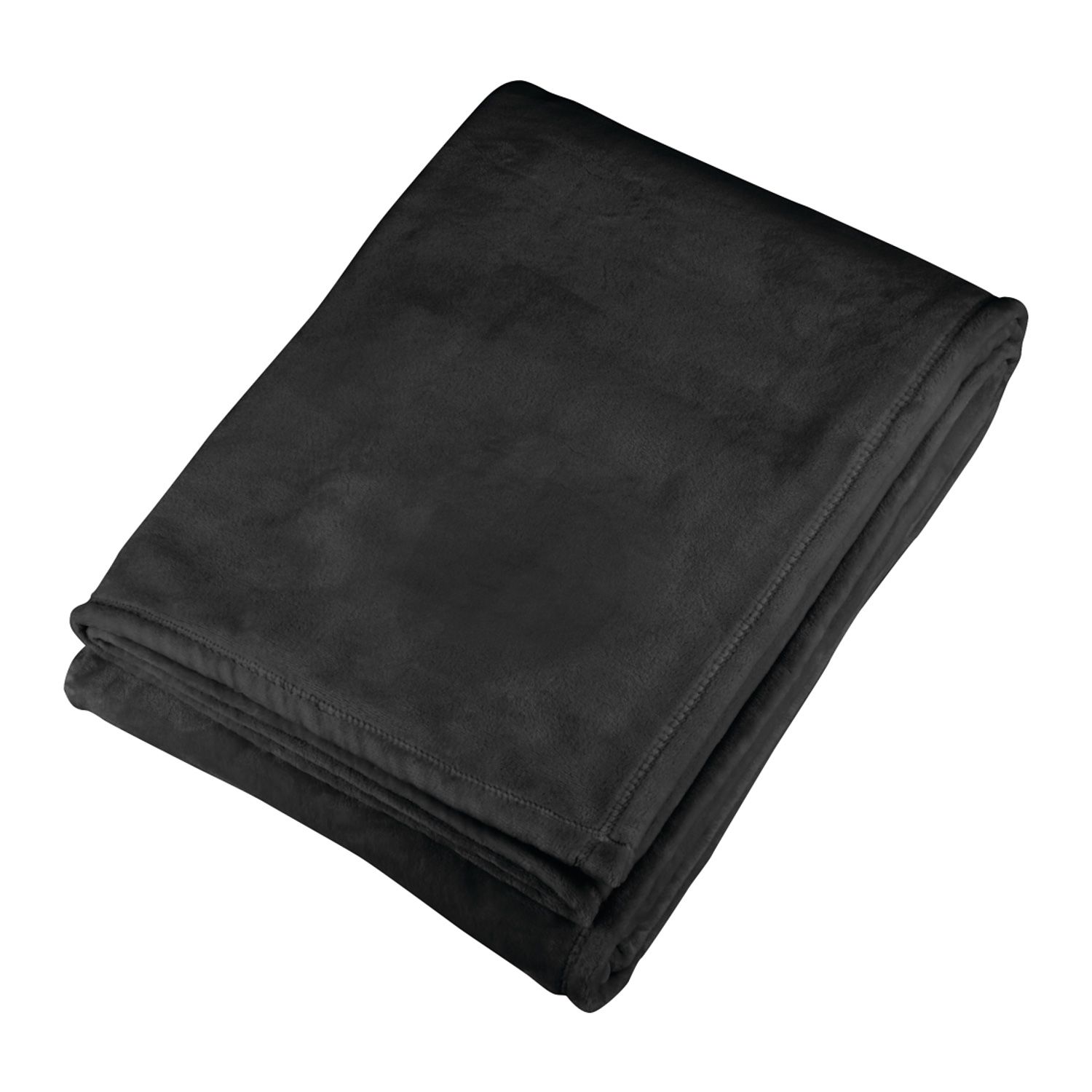 Custom Branded Oversized Ultra Plush Throw Blanket - Black