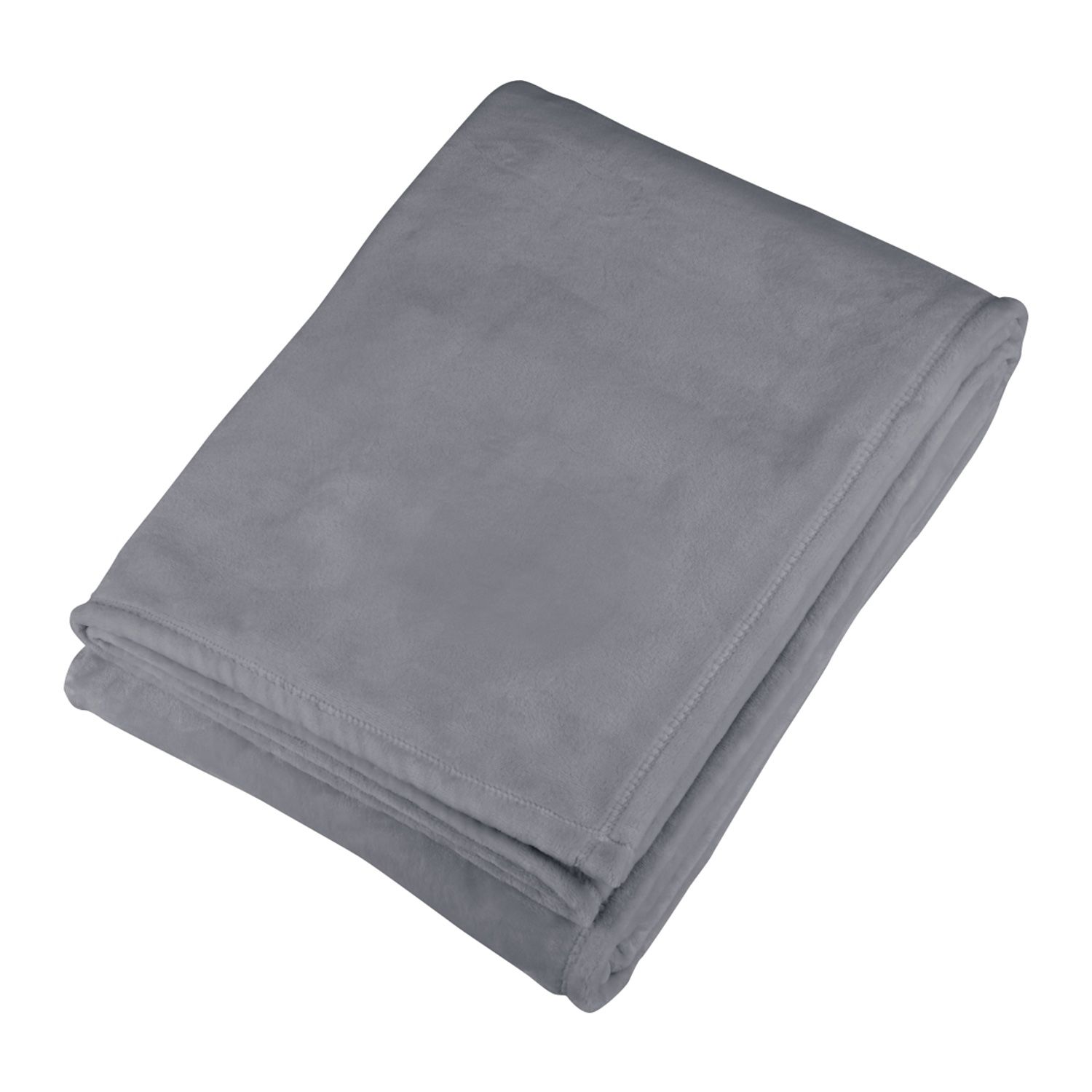 Custom Branded Oversized Ultra Plush Throw Blanket - Gray