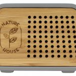 Custom Branded Temblor™ Speaker + Wireless Charger - Bamboo-Stone