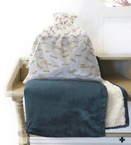 Branded Urban Alpaca Home Throw Steel Blue/Vanilla