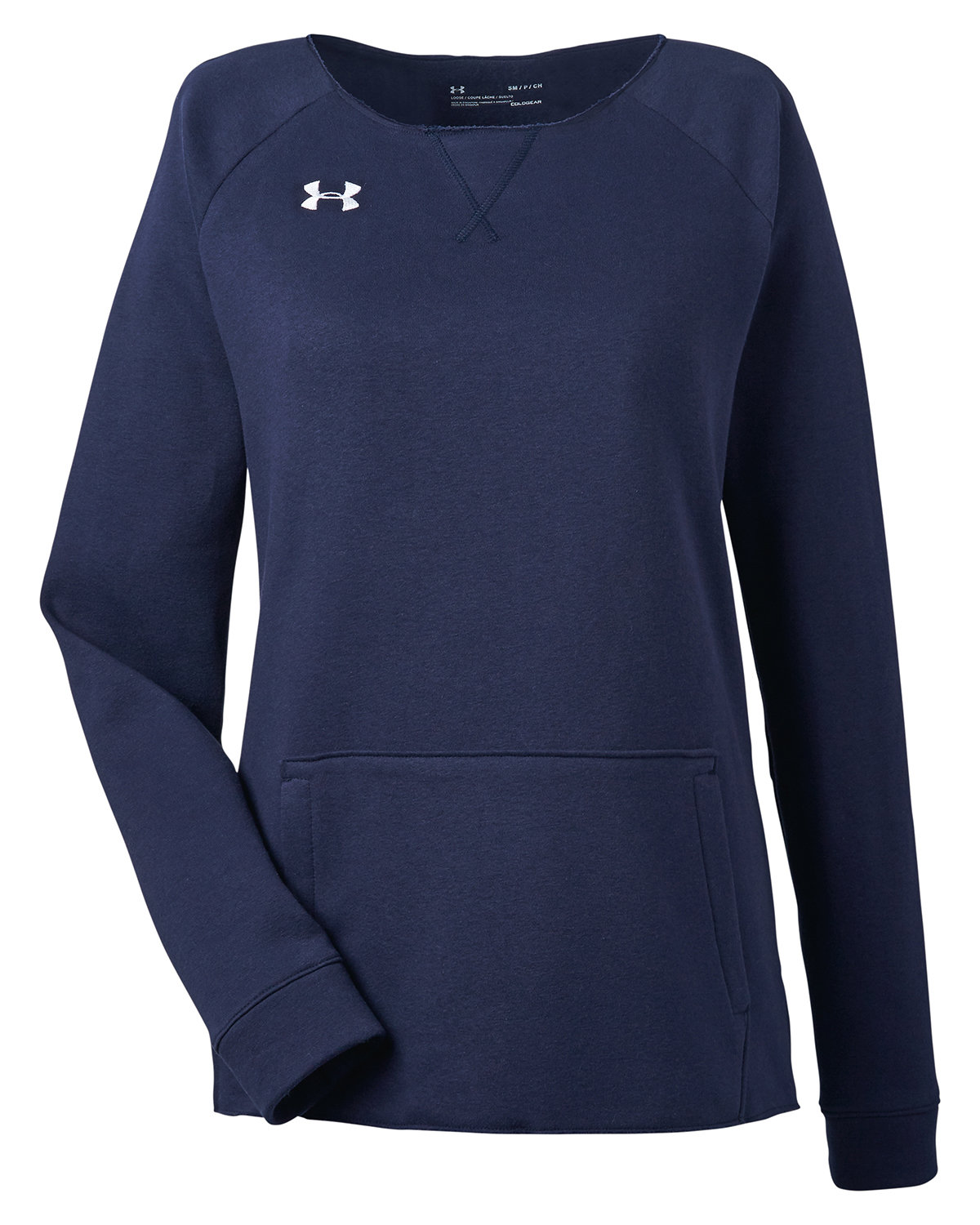 Custom Branded Under Armour Crew - Midnight Navy/White