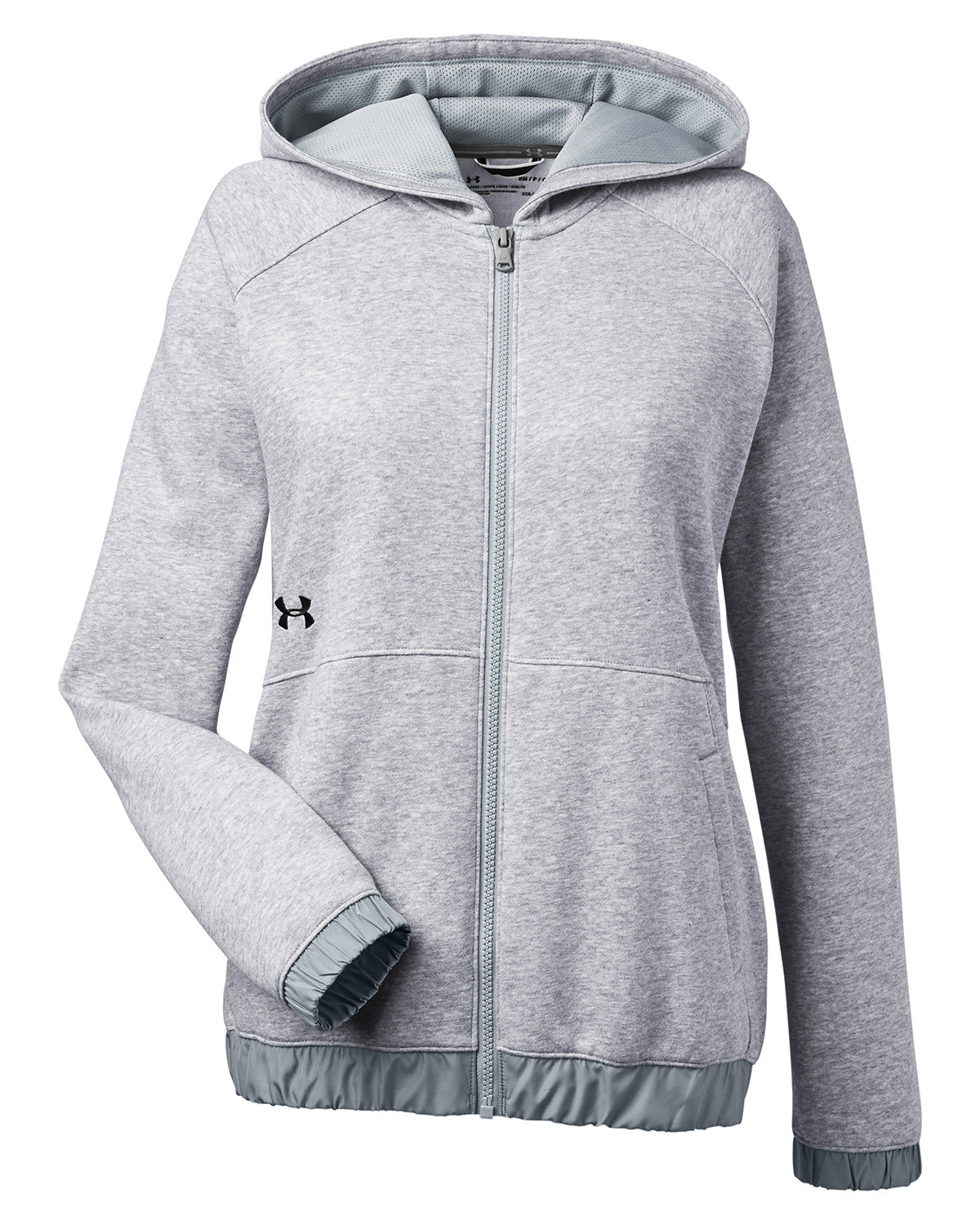 Custom Branded Under Armour Hoodies - True Grey Heather/Black