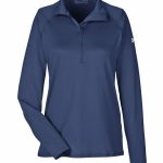 Branded Under Armour Ladies’ UA Tech™ Quarter-Zip Midnight Navy/White