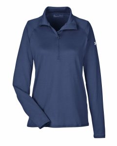 Branded Under Armour Ladies’ UA Tech™ Quarter-Zip Midnight Navy/White