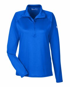 Branded Under Armour Ladies’ UA Tech™ Quarter-Zip Royal/White