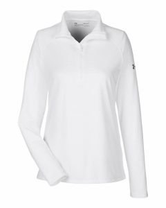 Branded Under Armour Ladies’ UA Tech™ Quarter-Zip White/Graphite