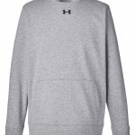 Branded Under Armour Men’s Hustle Fleece Crewneck Sweatshirt True Grey Heather/Black