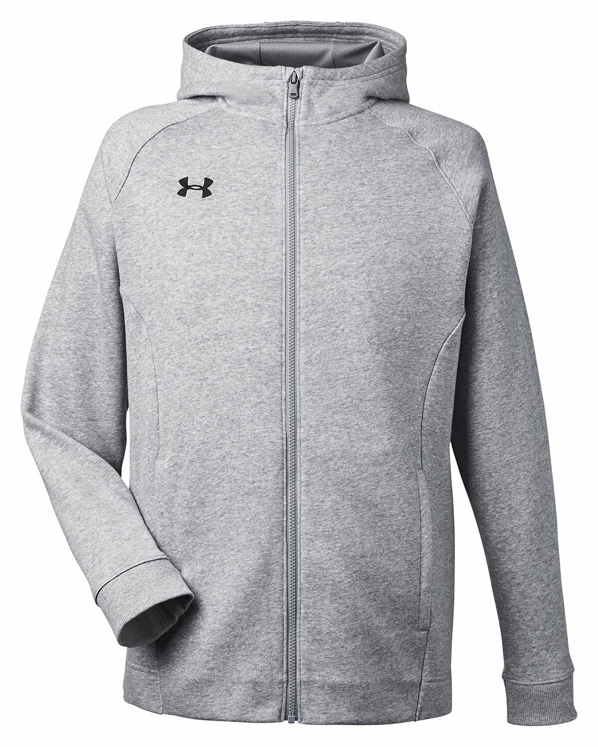 Custom Branded Under Armour Hoodies - True Grey Heather/Black