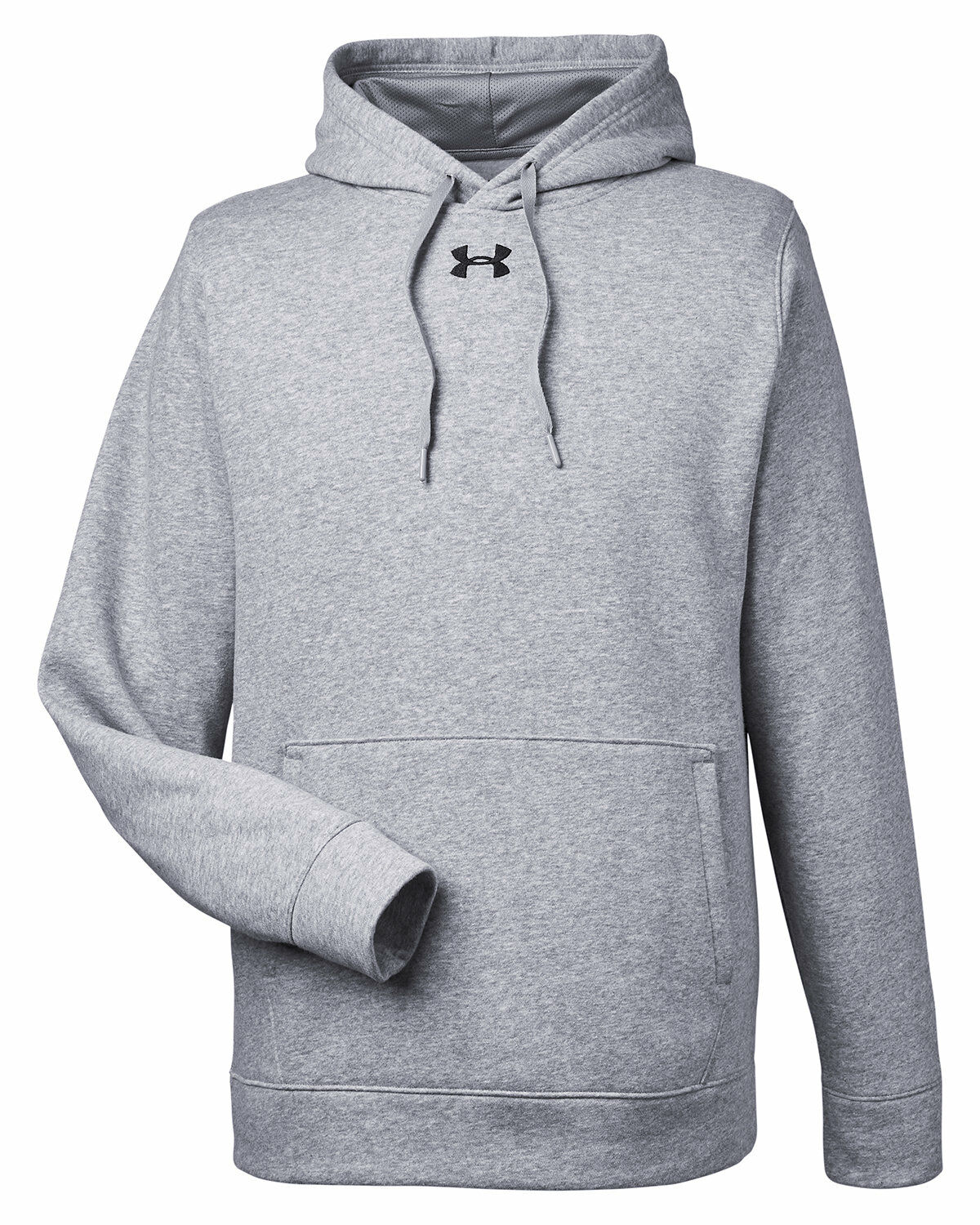 Branded Under Armour Men’s Hustle Pullover Hooded Sweatshirt True Grey Heather/Black