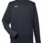 Branded Under Armour Men’s Hustle Quarter-Zip Pullover Sweatshirt Black/White