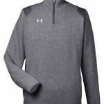 Custom Branded Under Armour Quarter Zips - Carbon Heather/White