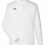 Custom Branded Under Armour Quarter Zips - White/Graphite